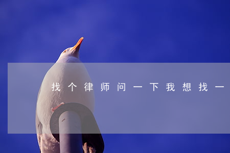 找个律师问一下(我想找一个律师咨询一下)