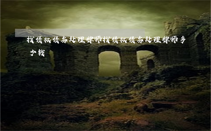 找债权债务处理律师(找债权债务处理律师多少钱)