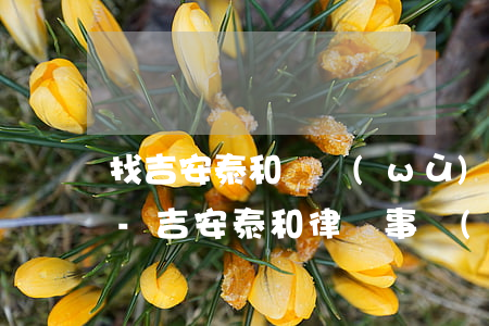 找吉安泰和債務(wù)合同律師免費咨詢-吉安泰和律師事務(wù)所