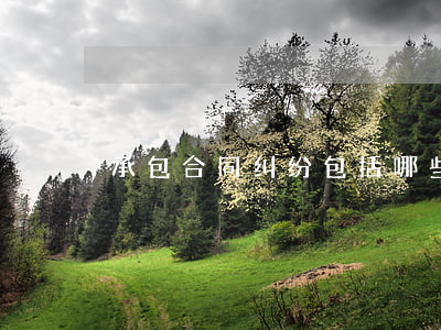 承包合同纠纷包括哪些