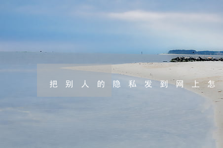 把别人的隐私发到网上怎么办