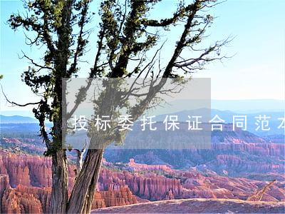 投标委托保证合同范本