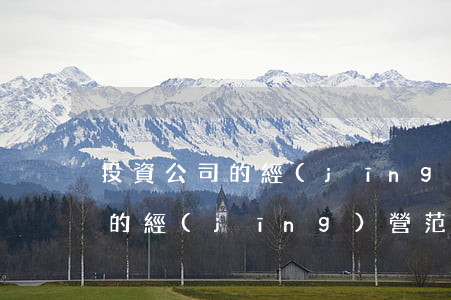 投資公司的經(jīng)營范圍(投資公司的經(jīng)營范圍只有咨詢可以么)