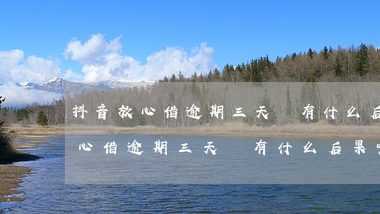 抖音放心借逾期三天會有什么后果-抖音放心借逾期三天會有什么后果嘛