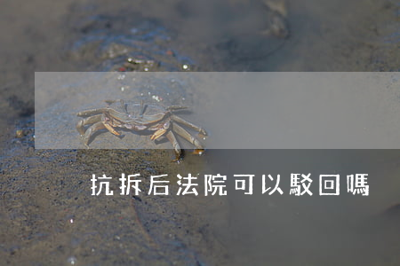抗拆后法院可以駁回嗎
