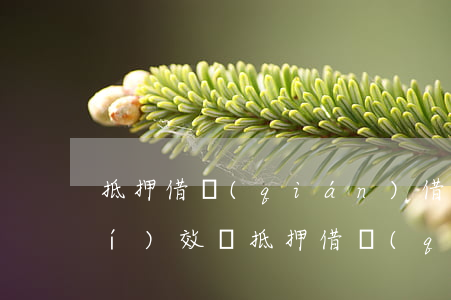 抵押借錢(qián)借條起訴有時(shí)效嗎(抵押借錢(qián)借條起訴有時(shí)效嗎多久)