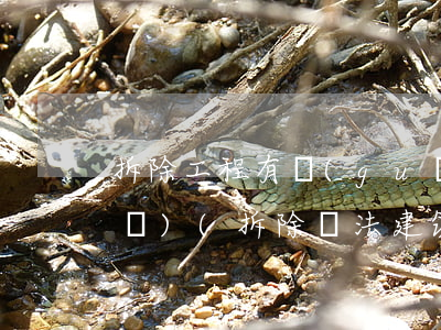 拆除工程有關(guān)法律法規(guī)(拆除違法建筑的法律依據(jù)是什么呢)