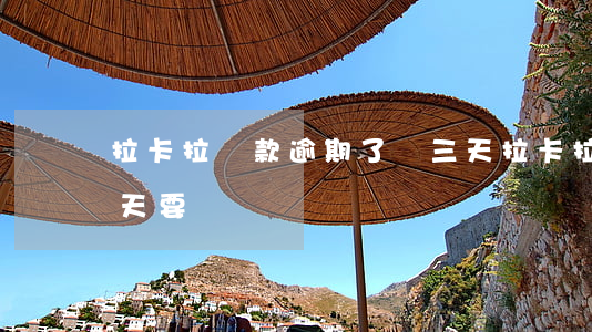 拉卡拉還款逾期了兩三天(拉卡拉貸款晚還一天要緊嗎)