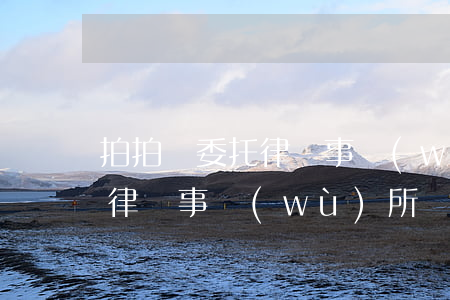 拍拍貸委托律師事務(wù)所(拍拍貸委托律師事務(wù)所發(fā)短信)