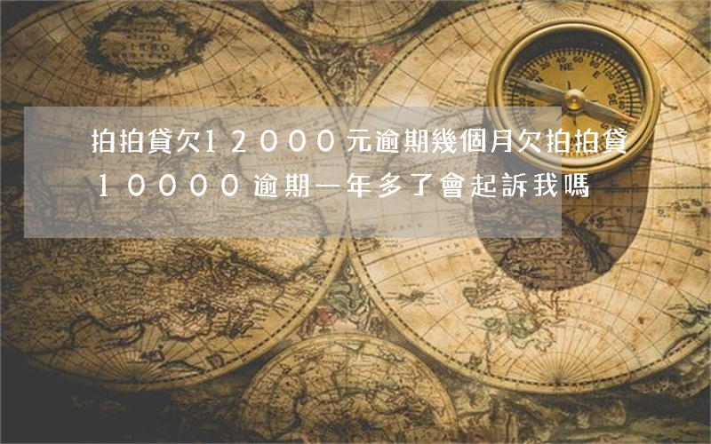 拍拍貸欠12000元逾期幾個月(欠拍拍貸10000逾期一年多了 會起訴我嗎)