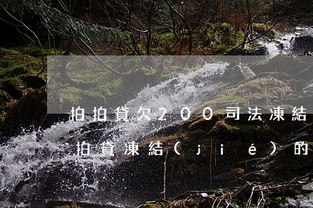拍拍貸欠200司法凍結(jié)(有被拍拍貸凍結(jié)的嗎)