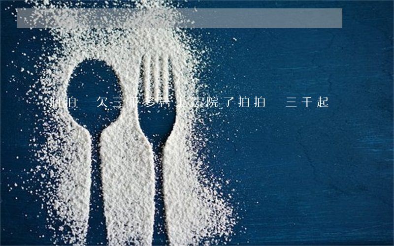 拍拍貸欠三千多告上法院了(拍拍貸三千起訴)