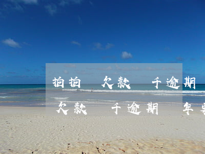 拍拍貸欠款兩千逾期兩年要還多少-拍拍貸欠款兩千逾期兩年要還多少錢