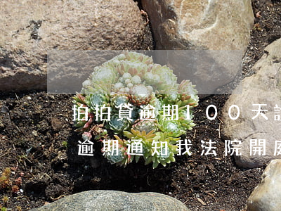 拍拍貸逾期100天說要排期開庭-拍拍貸逾期通知我法院開庭審理怎么辦