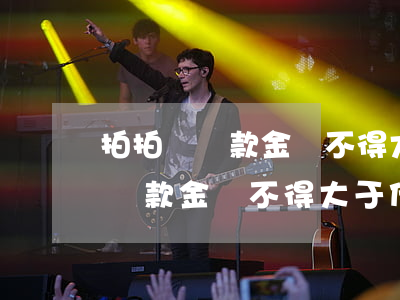 拍拍貸還款金額不得大于什么意思-拍拍貸還款金額不得大于什么意思呀