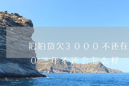 拍拍贷欠3000不还(在拍拍贷欠款1000三年不还会怎么样?)