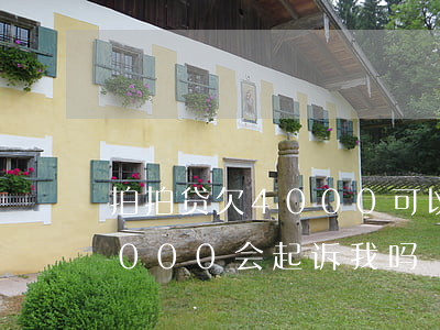拍拍贷欠4000可以起诉吗(拍拍贷借了3000会起诉我吗)