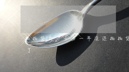 拍拍贷欠一千多一年没还(拍拍贷一年多没还了)