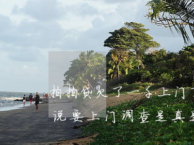 拍拍贷欠了一千上门了(拍拍贷欠一千多没还,说要上门调查是真是假)