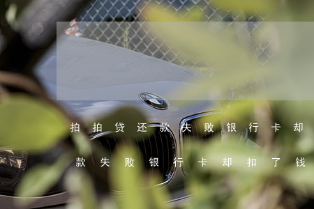 拍拍贷还款失败银行卡却扣了钱-拍拍贷还款失败银行卡却扣了钱怎么办