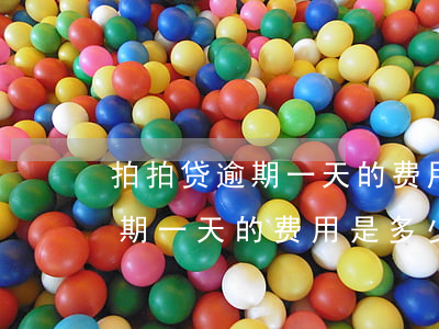 拍拍贷逾期一天的费用是多少钱-拍拍贷逾期一天的费用是多少钱