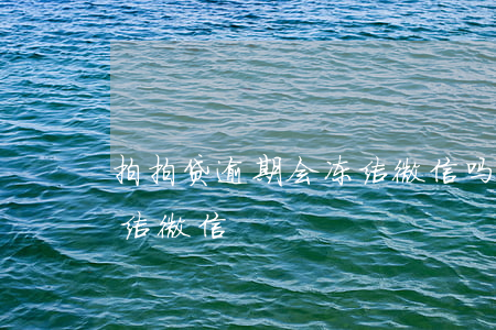 拍拍贷逾期会冻结微信吗-拍拍贷会不会冻结微信