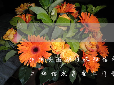 拍拍贷逾期催收短信内容(拍拍贷欠款4000,短信发来要上门催收)