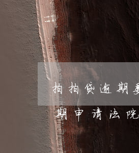 拍拍贷逾期委外怎么处理(拍拍贷说我恶意逾期,申请法院审理,怎么办)