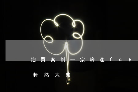 拍賣案例：一宗房產(chǎn)拍賣引起的軒然大波