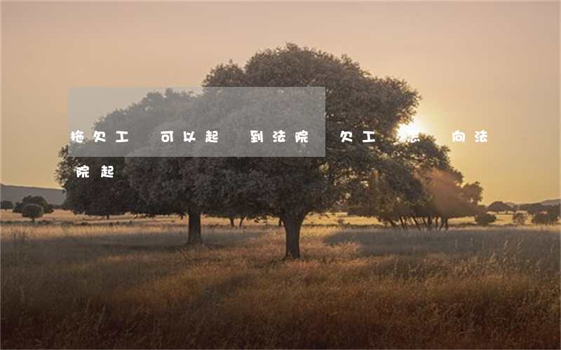 拖欠工資可以起訴到法院嗎(欠工資怎樣向法院起訴)