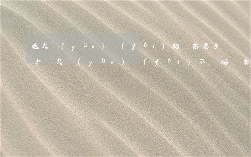 拖欠運(yùn)費(fèi)起訴需要多少錢(欠運(yùn)費(fèi)不給起訴要多久)