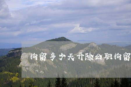 拘留多少天开除公职(拘留多少天开除公职)
