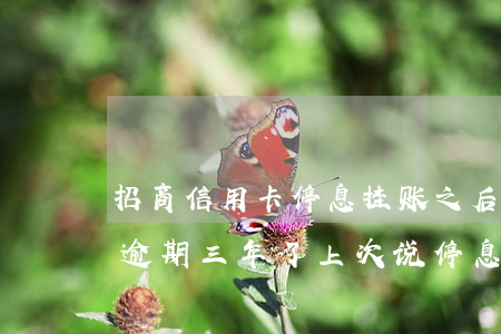 招商信用卡停息挂账之后又逾期了(招商银行逾期三年了,上次说停息挂账了,是什么意思)