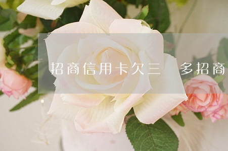 招商信用卡欠三萬多 招商逾期3萬五