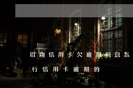 招商信用卡欠逾期利息怎么算(有沒有招商銀行信用卡逾期的)