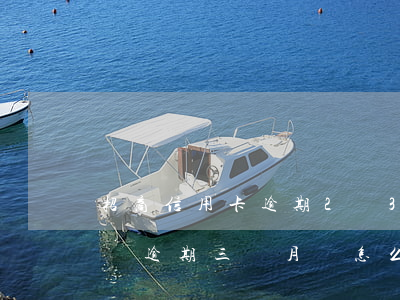 招商信用卡逾期2萬3個月怎么辦(信用卡2萬逾期三個月會怎么樣)