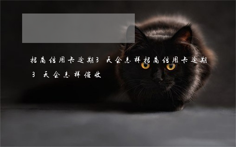 招商信用卡逾期3天会怎样(招商信用卡逾期3天会怎样催收)