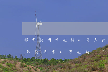 招商信用卡逾期4万多会被立案么-招商银行信用卡4万逾期三个月要起诉我真的么