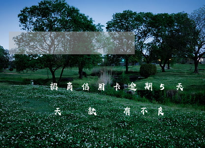 招商信用卡逾期5天還款(招商信用卡逾期5天還款會有不良記錄么?)