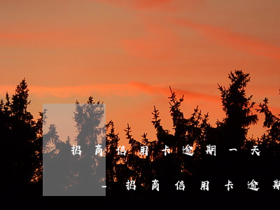 招商信用卡逾期一天會(huì)影響征信嗎-招商信用卡逾期一天會(huì)影響征信嗎貼吧