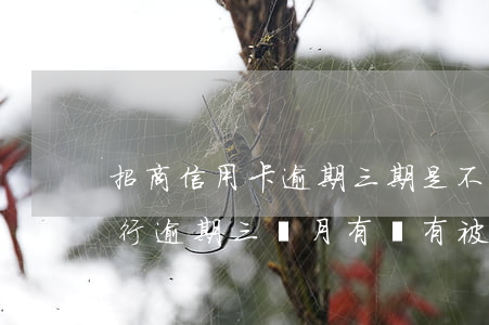 招商信用卡逾期三期是不是起訴了-招商銀行逾期三個月有沒有被起訴過的