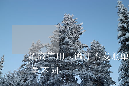 招商信用卡逾期不发账单(招商银行信用卡账单不对)