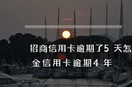 招商信用卡逾期了5天怎么办-招商5万本金信用卡逾期4年