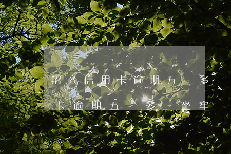 招商信用卡逾期五萬多會坐牢嗎-招商信用卡逾期五萬多會坐牢嗎知乎