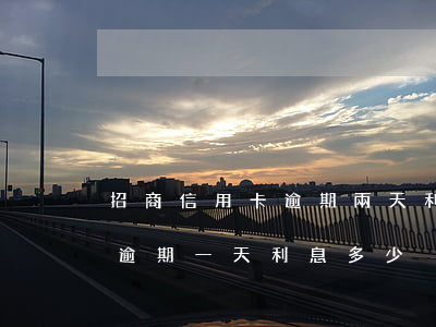 招商信用卡逾期兩天利息怎么算(2萬信用卡逾期一天利息多少)