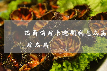 招商信用卡逾期利息太高(招商信用卡逾期費用太高)