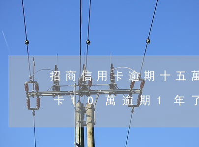 招商信用卡逾期十五萬怎么辦(招商銀行信用卡10萬逾期1年了怎么辦)