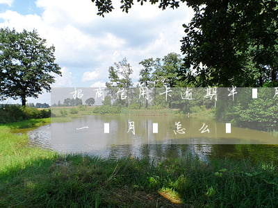 招商信用卡逾期半個月會(招商信用卡逾期了一個月會怎么樣)