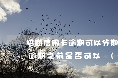 招商信用卡逾期可以分期多久(招商銀行沒有逾期之前是否可以協(xié)商分期)