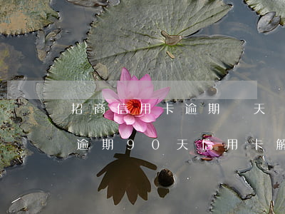 招商信用卡逾期幾天凍結(jié)卡(招商逾期90天信用卡解凍)